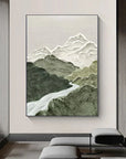 Multicolor Misty Peaks Canvas Painting For Home Decoration - Artwallpainting