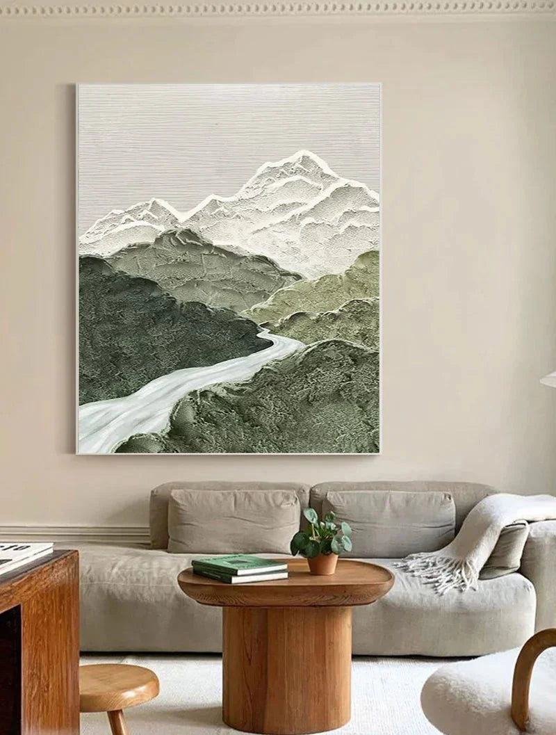 Multicolor Misty Peaks Canvas Painting For Home Decoration - Artwallpainting