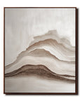 Multicolor Misty Peaks-Modern Interior Design With Brown And Mountain Texture Wall Art - Artwallpainting