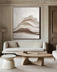 Multicolor Misty Peaks-Modern Interior Design With Brown And Mountain Texture Wall Art - Artwallpainting