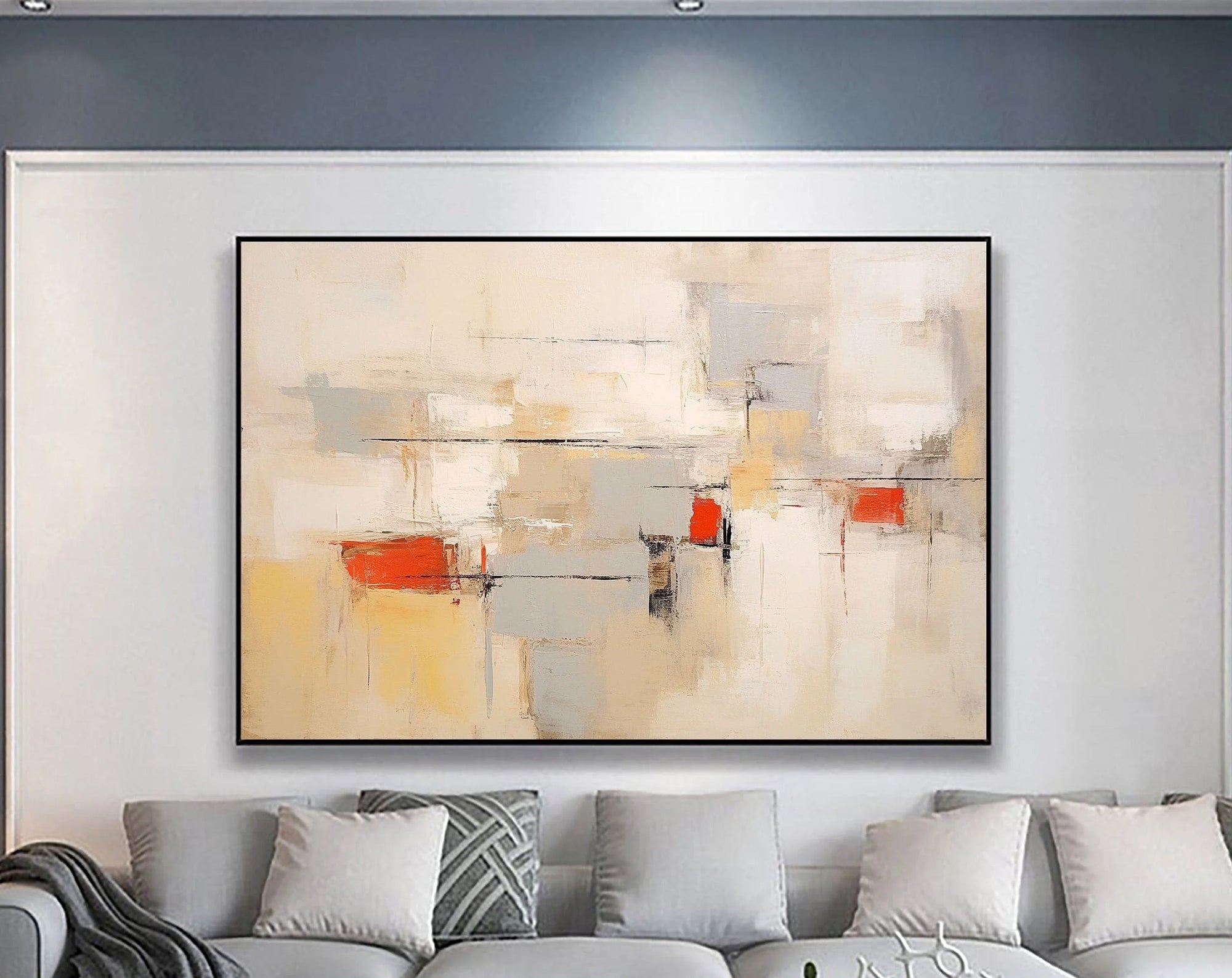 Multicolor Modern Abstract Horizontal Wall Art - Artwallpainting