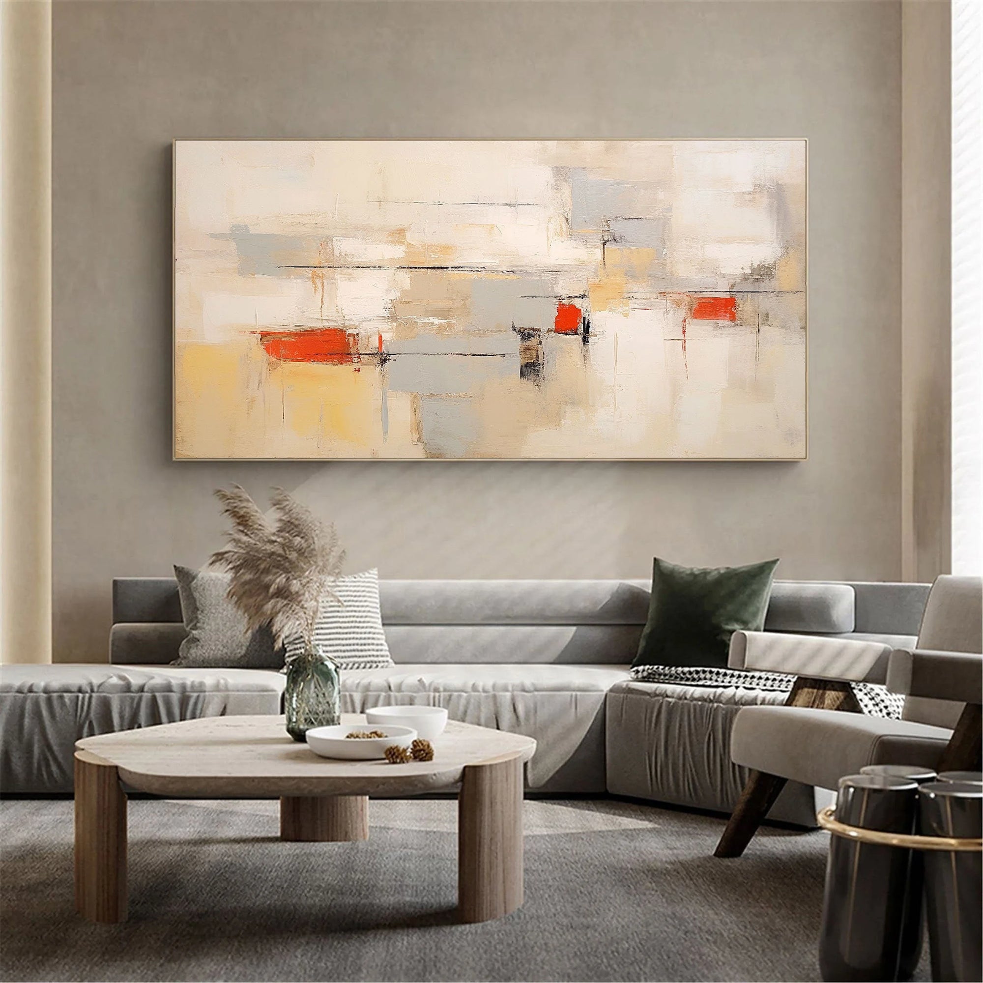 Multicolor Modern Abstract Horizontal Wall Art - Artwallpainting