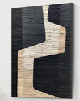 Multicolor Modern Abstract Pathways Textured Canvas - Artwallpainting