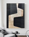 Multicolor Modern Abstract Pathways Textured Canvas - Artwallpainting