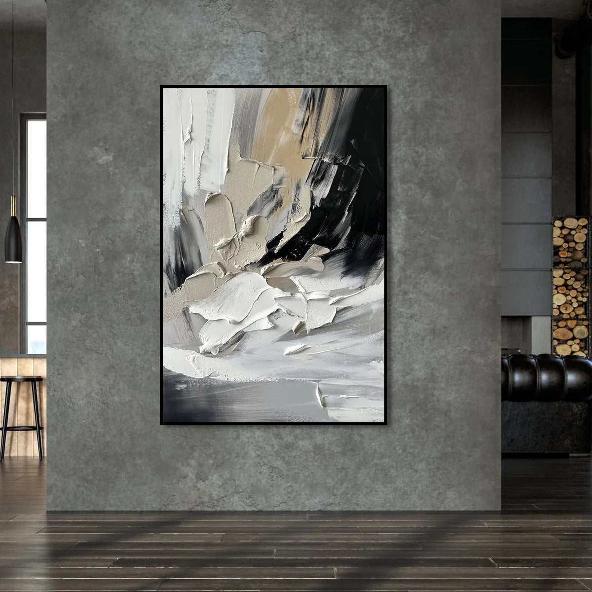 Multicolor Modern Abstract Textured Canvas Wall Art For Elegant Home Decor - Artwallpainting