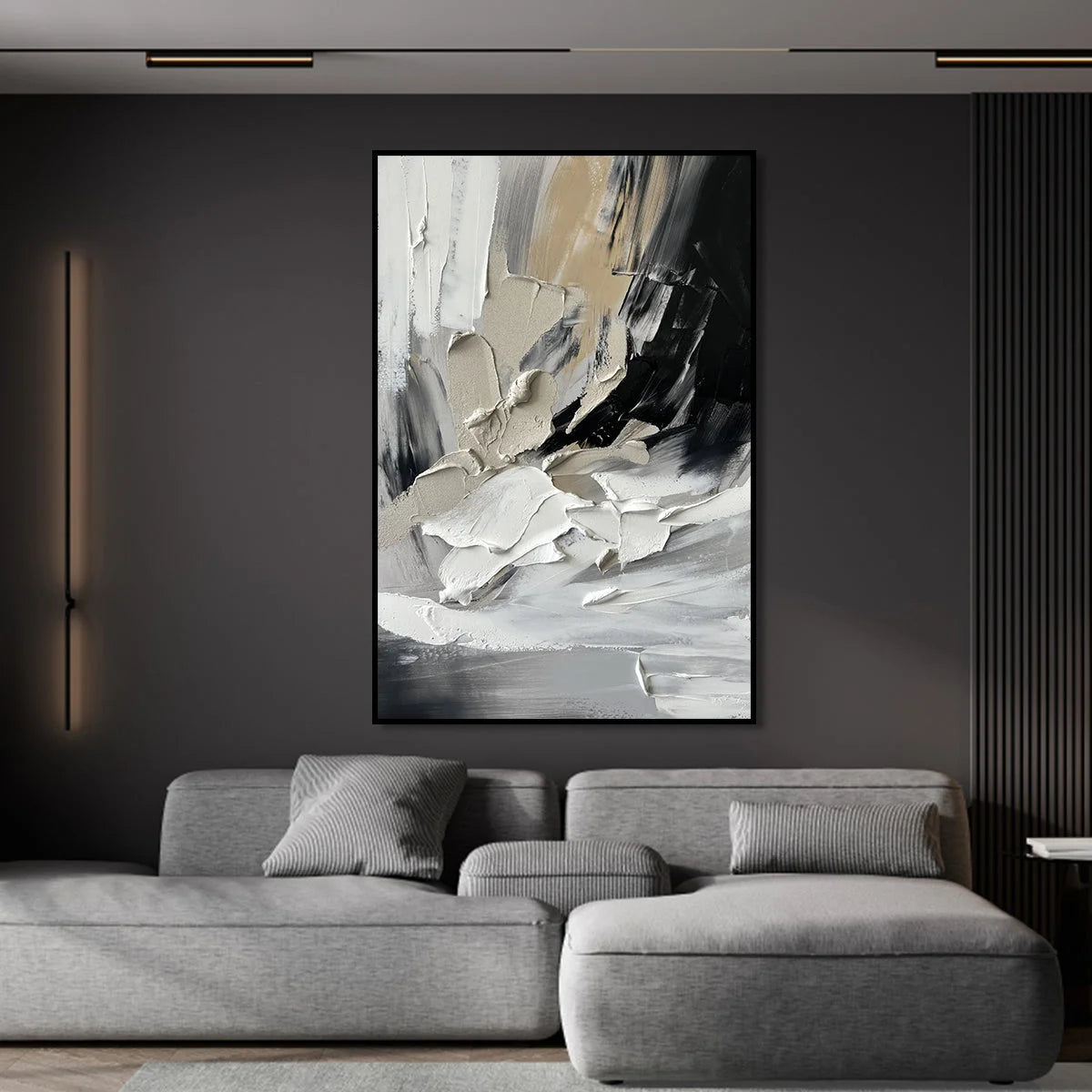 Multicolor Modern Abstract Textured Canvas Wall Art For Elegant Home Decor - Artwallpainting