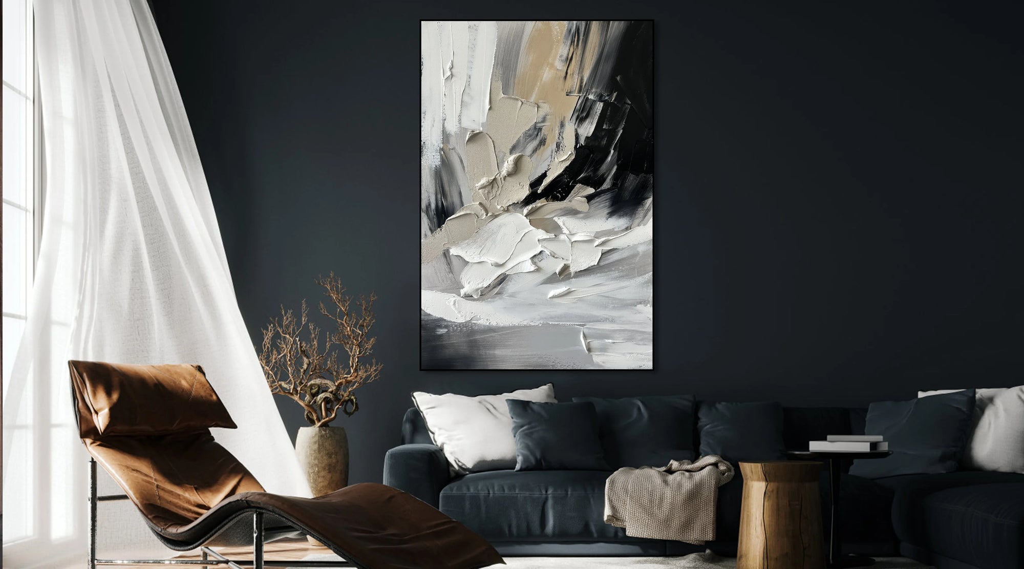 Multicolor Modern Abstract Textured Canvas Wall Art For Elegant Home Decor - Artwallpainting