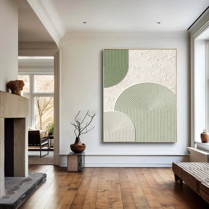 Multicolor Modern Geometric Textured Wall Art - Minimalist Elegance For Interiors - Artwallpainting