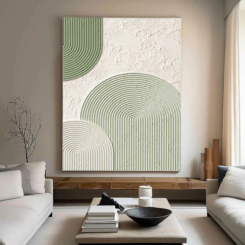 Multicolor Modern Geometric Textured Wall Art - Minimalist Elegance For Interiors - Artwallpainting