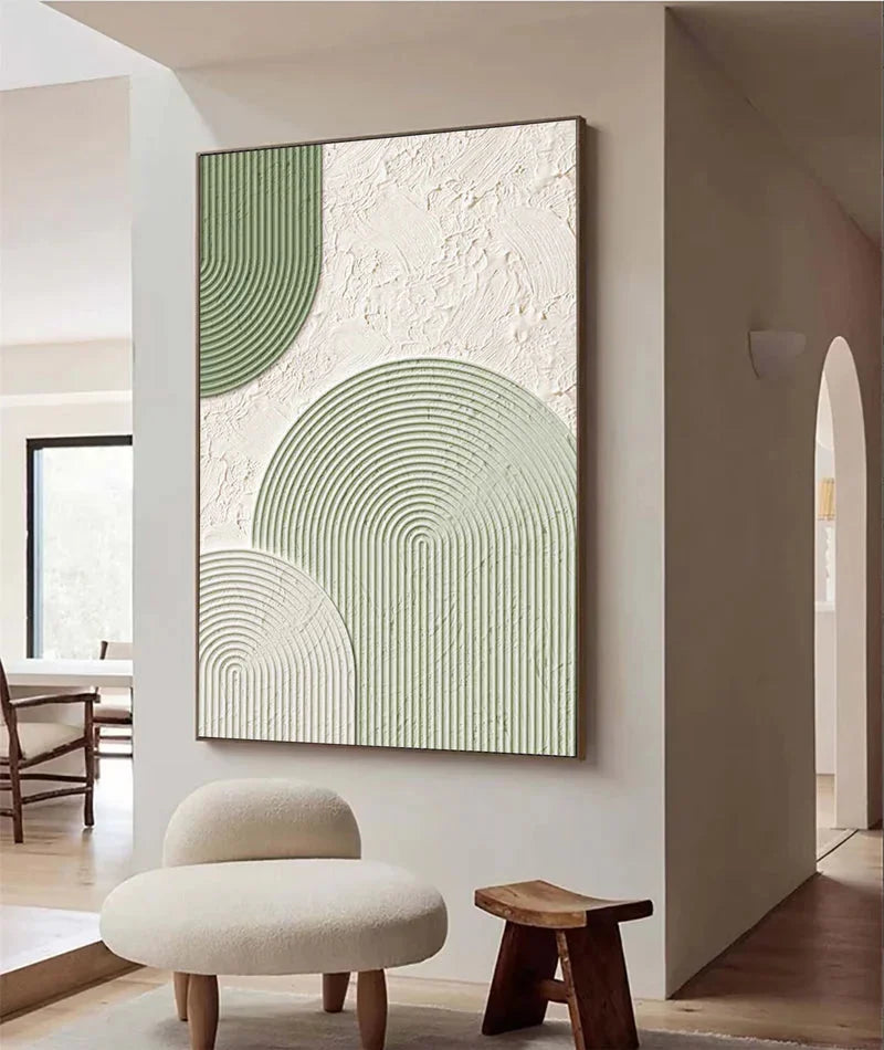 Multicolor Modern Geometric Textured Wall Art - Minimalist Elegance For Interiors - Artwallpainting