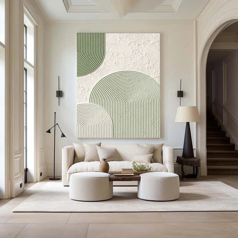 Multicolor Modern Geometric Textured Wall Art - Minimalist Elegance For Interiors - Artwallpainting