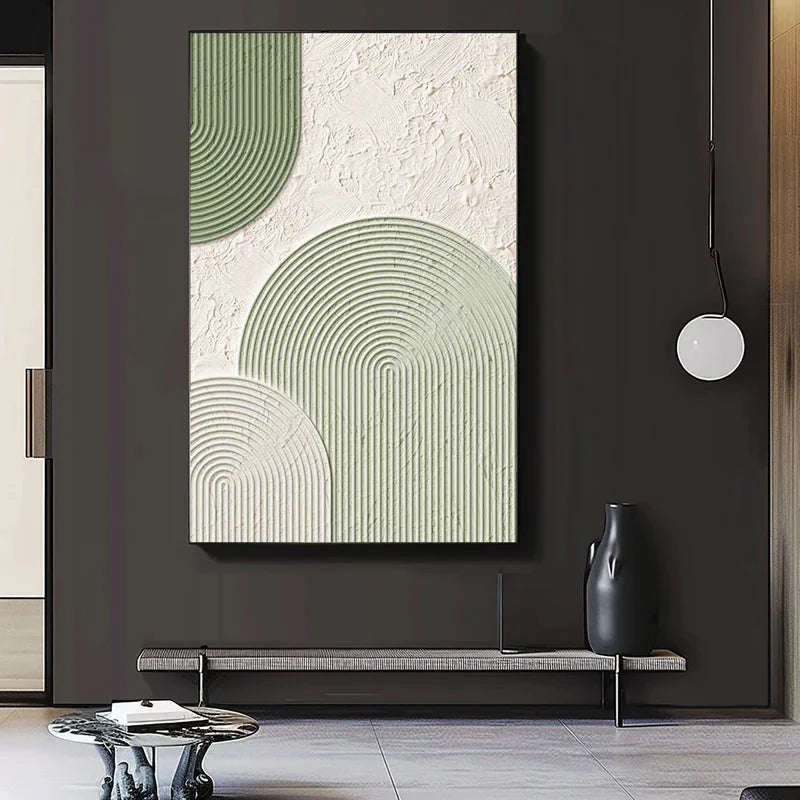 Multicolor Modern Geometric Textured Wall Art - Minimalist Elegance For Interiors - Artwallpainting
