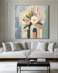 Multicolor Modern Grace Floral Canvas Art - Artwallpainting