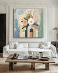Multicolor Modern Grace Floral Canvas Art - Artwallpainting