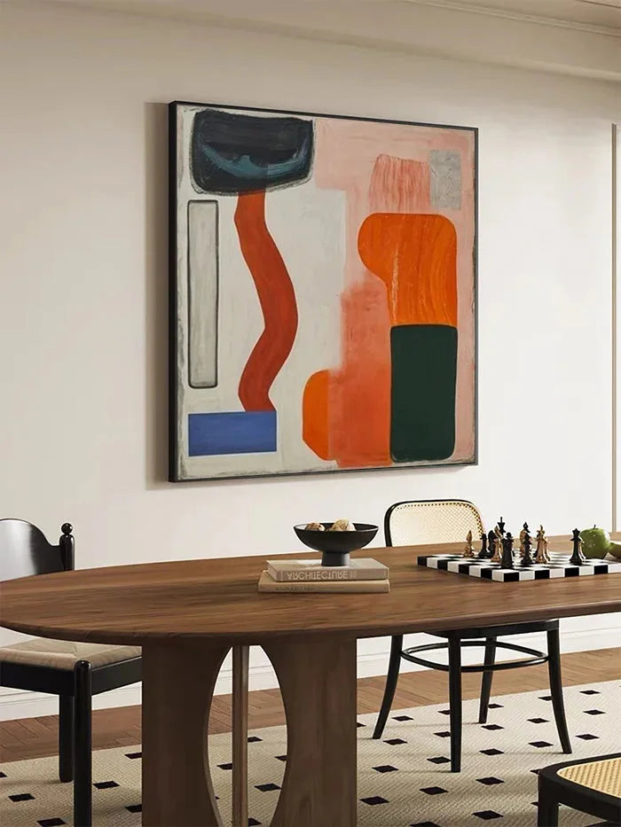 Multicolor Modern Harmony - Geometric Abstract Color Block Oil Painting - Artwallpainting
