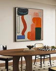 Multicolor Modern Harmony - Geometric Abstract Color Block Oil Painting - Artwallpainting