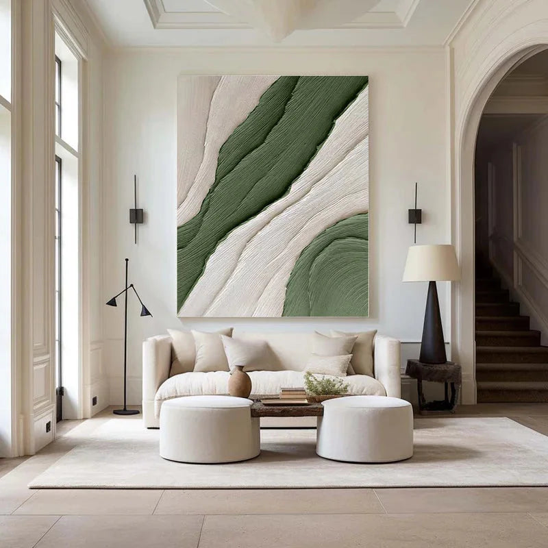Multicolor Modern Minimalist Textured Canvas - Earthy Tones For Elegant Interiors - Artwallpainting