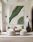 Multicolor Modern Minimalist Textured Canvas - Earthy Tones For Elegant Interiors - Artwallpainting