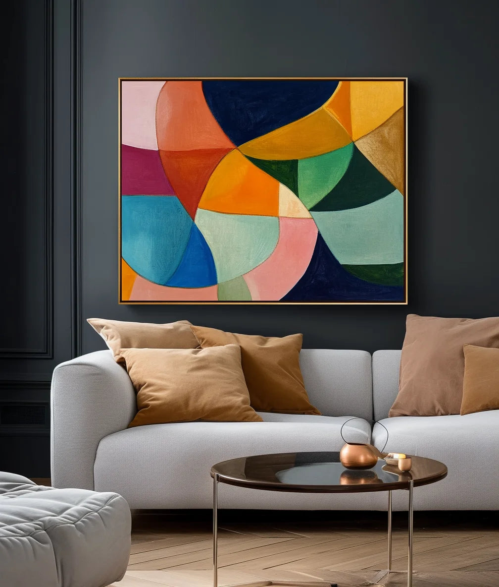 Multicolor Modern Rhythm - Abstract And Three-Dimensional Flowing Colorful Oil Painting Wall Art - Artwallpainting