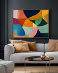 Multicolor Modern Rhythm - Abstract And Three-Dimensional Flowing Colorful Oil Painting Wall Art - Artwallpainting