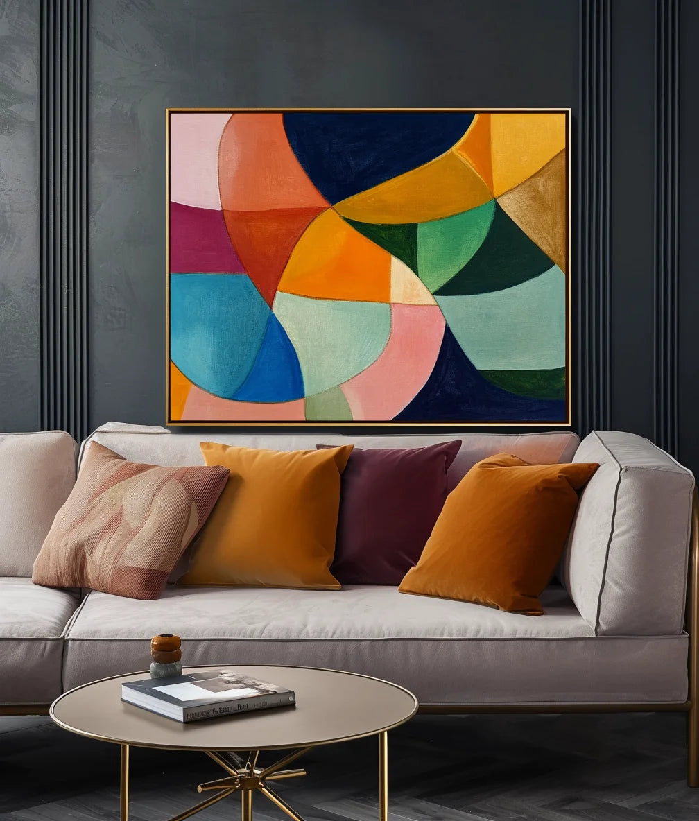 Multicolor Modern Rhythm - Abstract And Three-Dimensional Flowing Colorful Oil Painting Wall Art - Artwallpainting