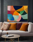 Multicolor Modern Rhythm - Abstract And Three-Dimensional Flowing Colorful Oil Painting Wall Art - Artwallpainting