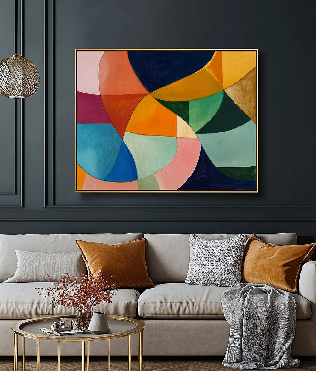 Multicolor Modern Rhythm - Abstract And Three-Dimensional Flowing Colorful Oil Painting Wall Art - Artwallpainting