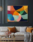 Multicolor Modern Rhythm - Abstract And Three-Dimensional Flowing Colorful Oil Painting Wall Art - Artwallpainting