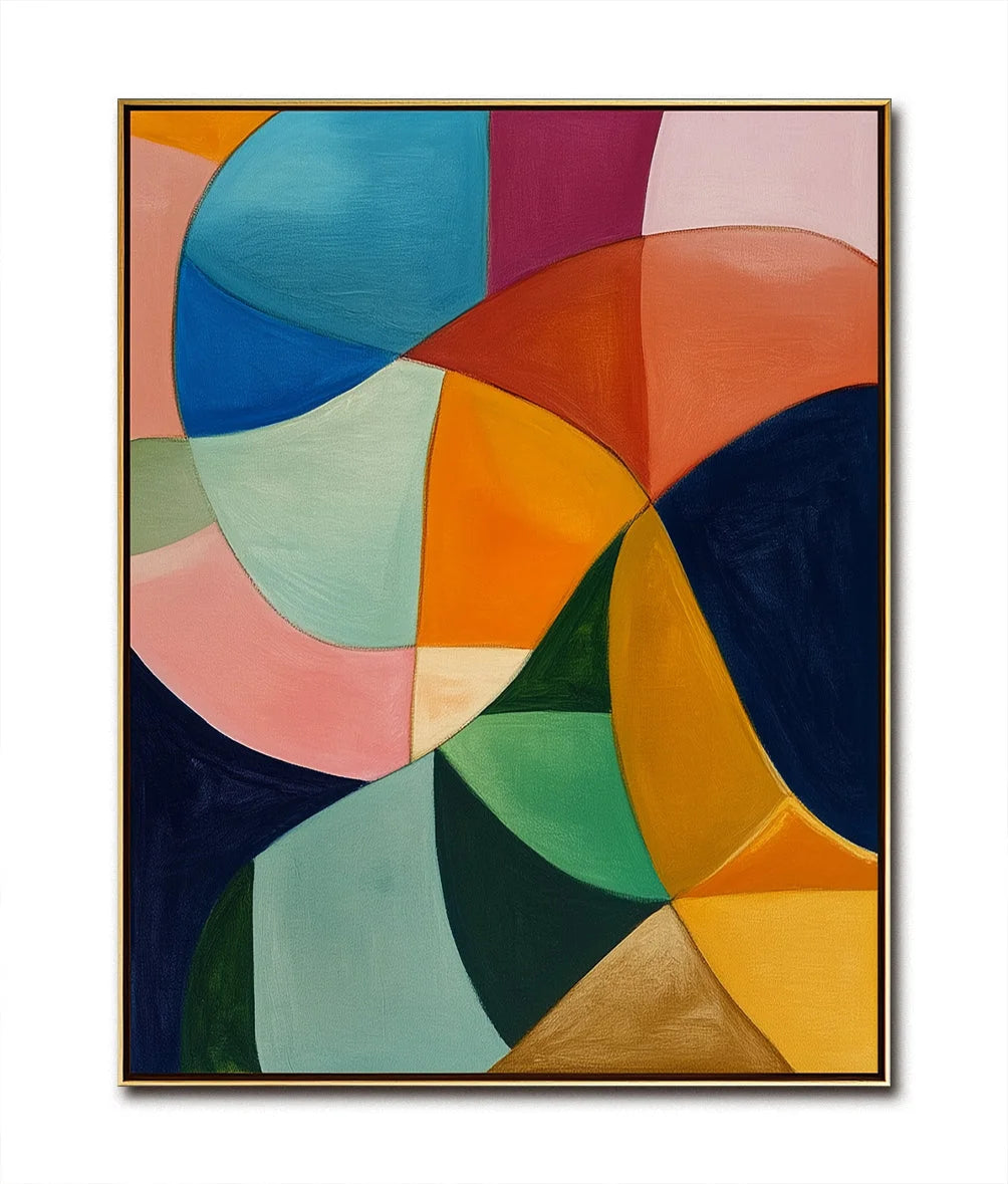 Multicolor Modern Rhythm - Abstract And Three-Dimensional Flowing Colorful Oil Painting Wall Art - Artwallpainting