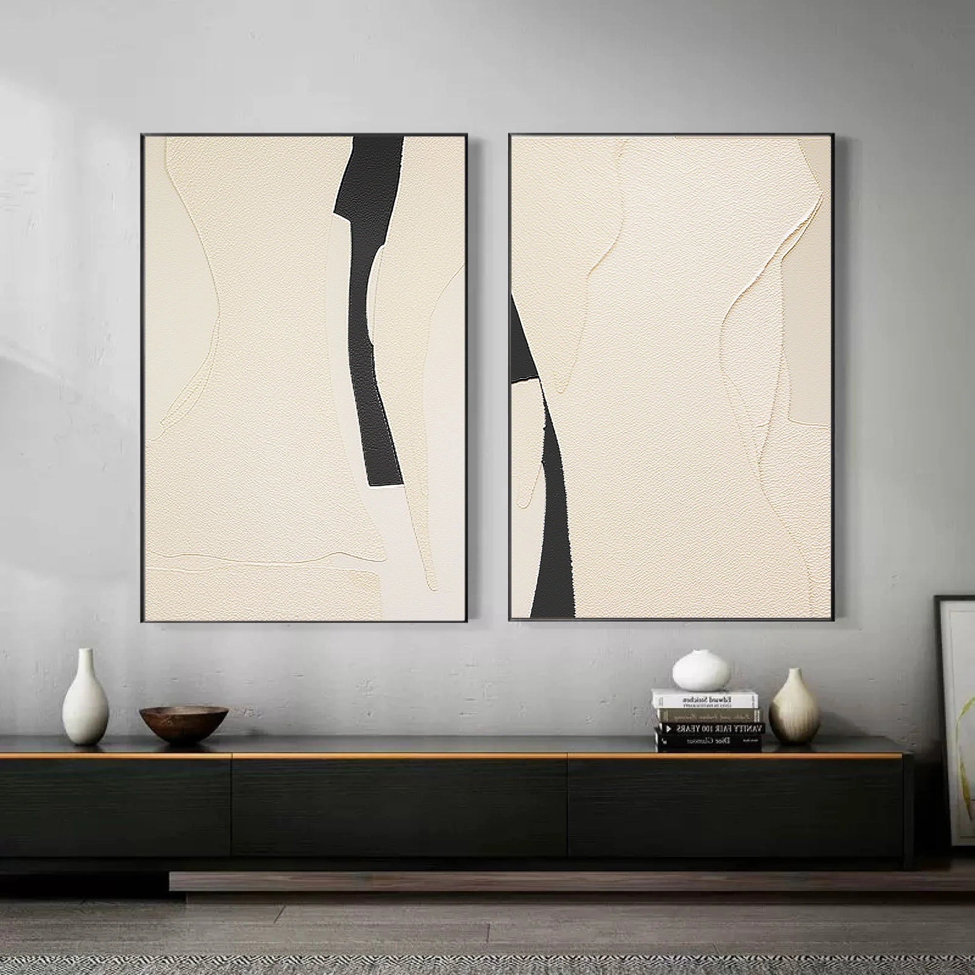 Multicolor Modern Silhouettes Set Of 2 - Artwallpainting
