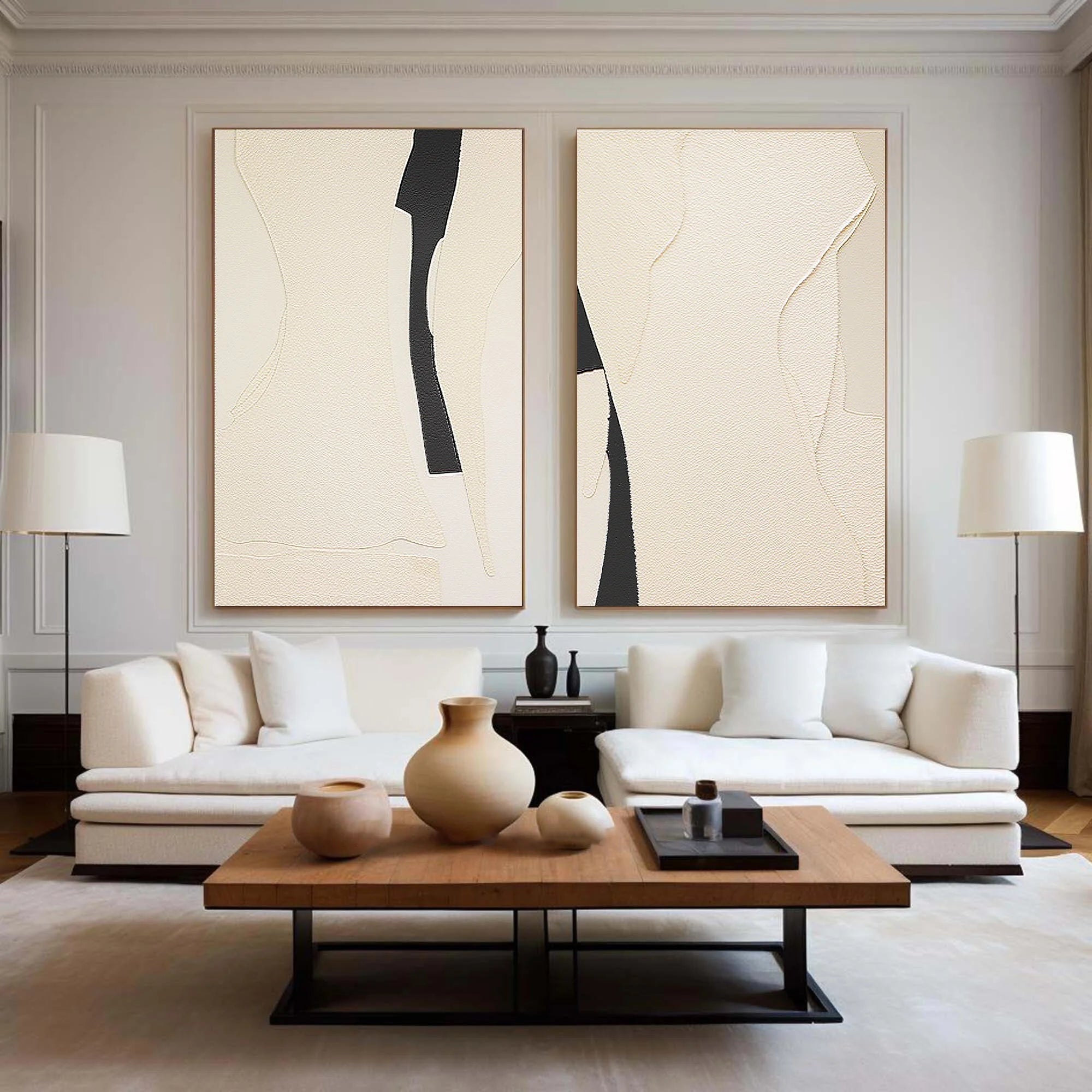 Multicolor Modern Silhouettes Set Of 2 - Artwallpainting