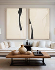Multicolor Modern Silhouettes Set Of 2 - Artwallpainting