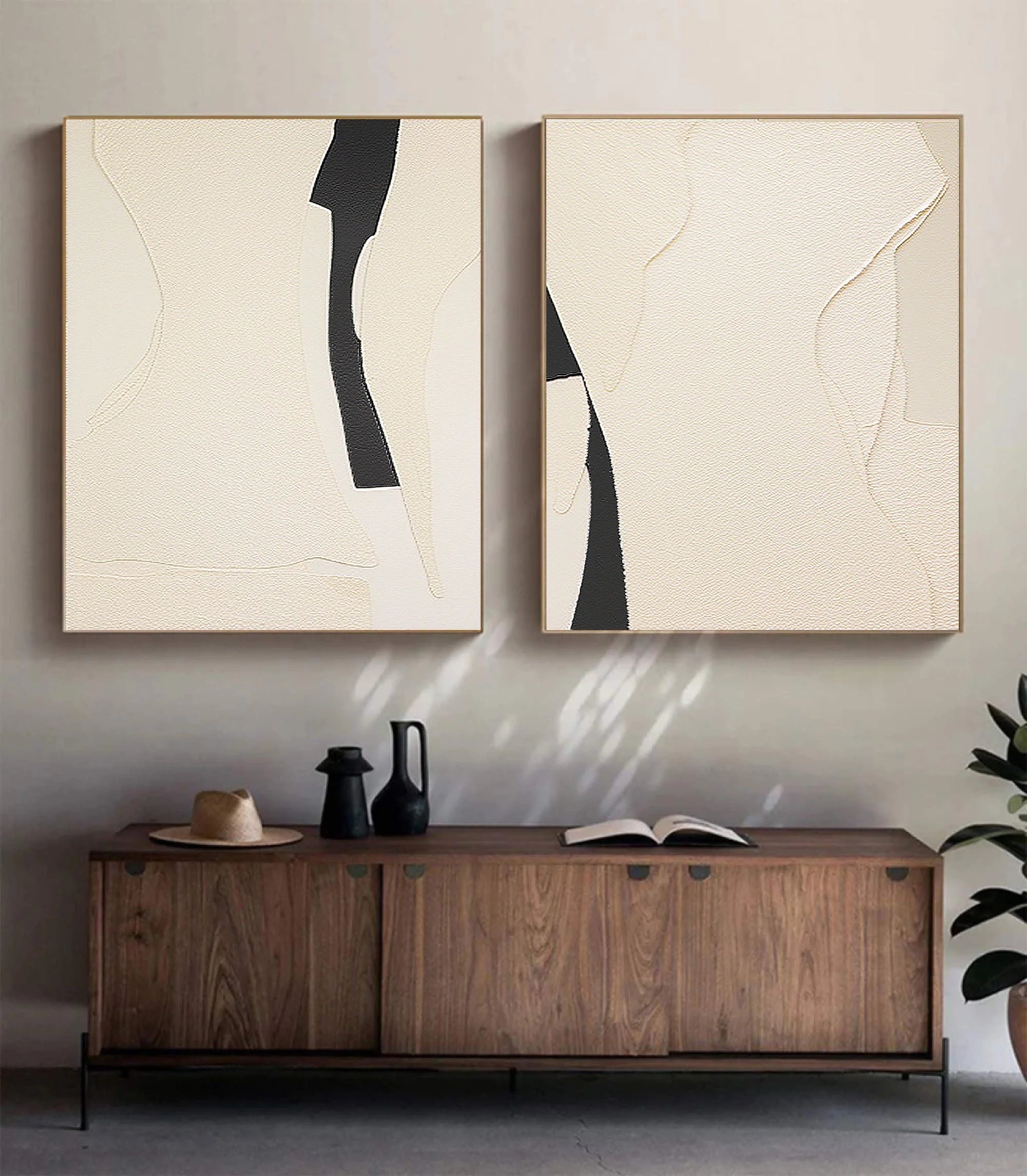 Multicolor Modern Silhouettes Set Of 2 - Artwallpainting