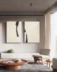Multicolor Modern Silhouettes Set Of 2 - Artwallpainting