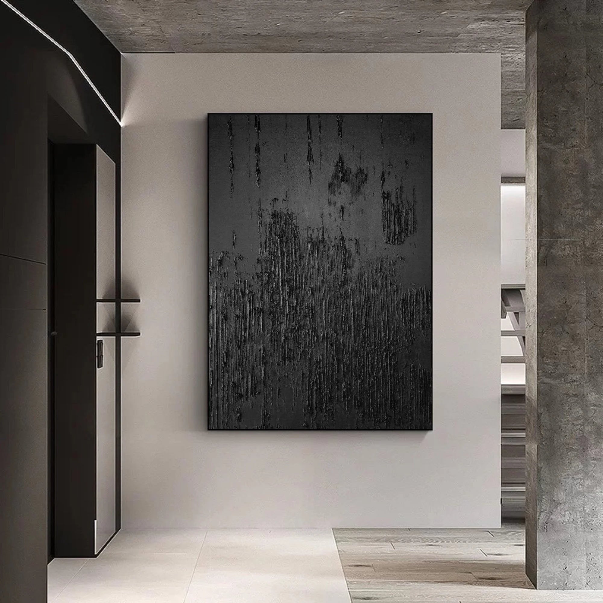 Multicolor Modern Textured Minimalist Abstract Canvas - Artwallpainting