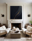 Multicolor Modern Textured Wall Art - Abstract Square Canvas With Accent - Artwallpainting