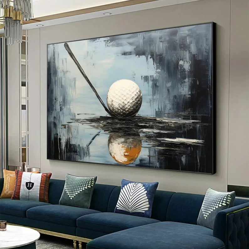 Multicolor Moment Golf Art Canvas Painting For Home Decoration - Artwallpainting