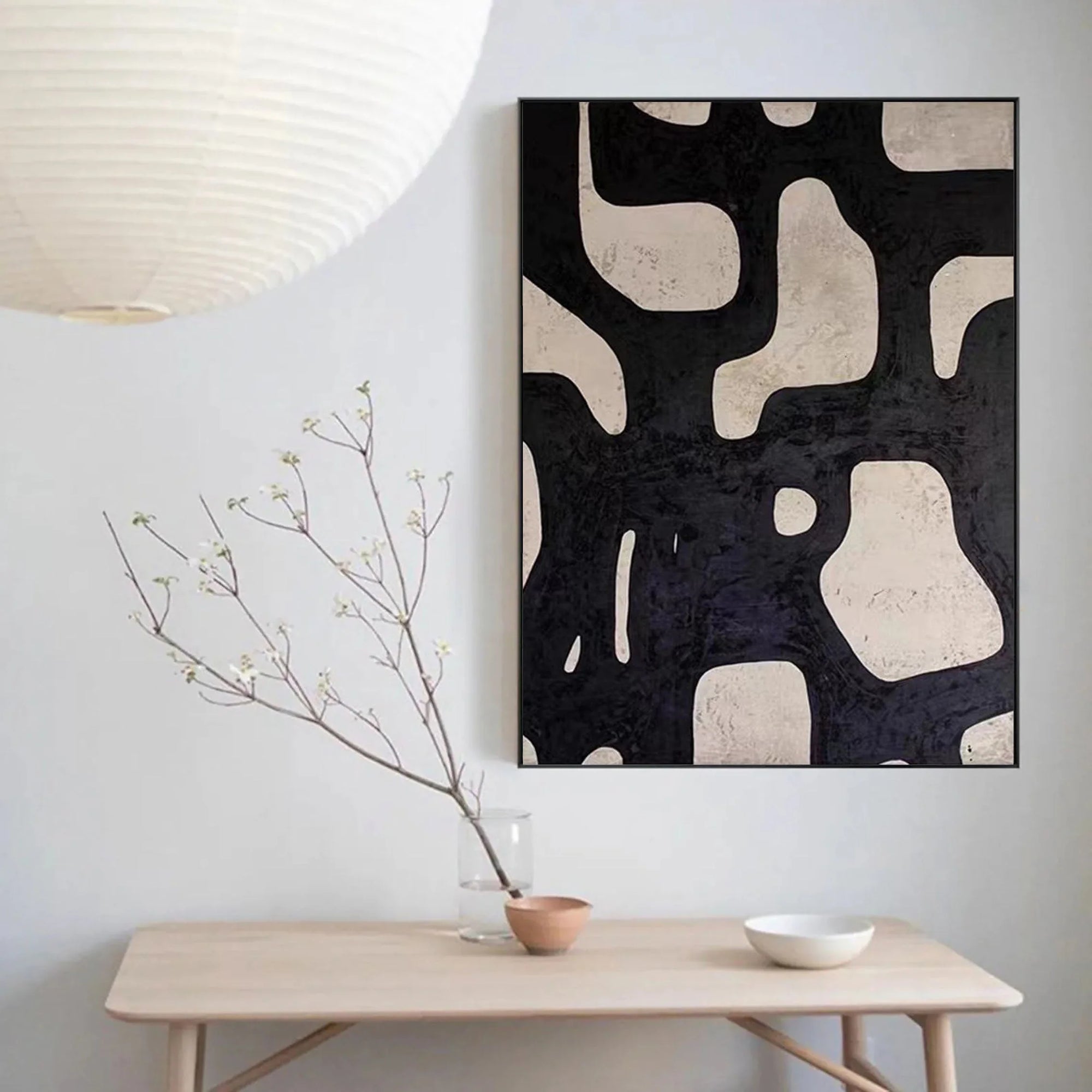 Multicolor Monochrome Abstract Wall Art - Artwallpainting