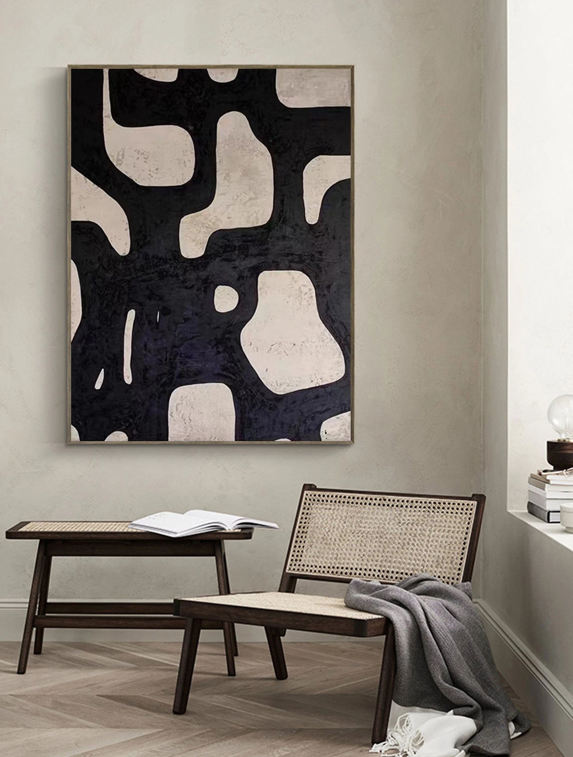 Multicolor Monochrome Abstract Wall Art - Artwallpainting