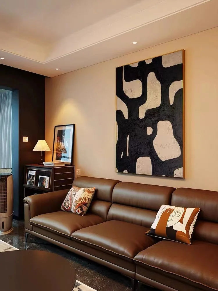 Multicolor Monochrome Abstract Wall Art - Artwallpainting