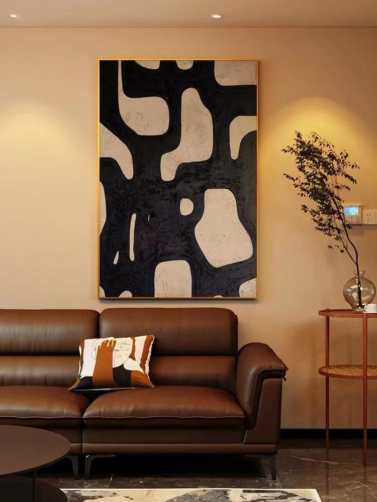 Multicolor Monochrome Abstract Wall Art - Artwallpainting