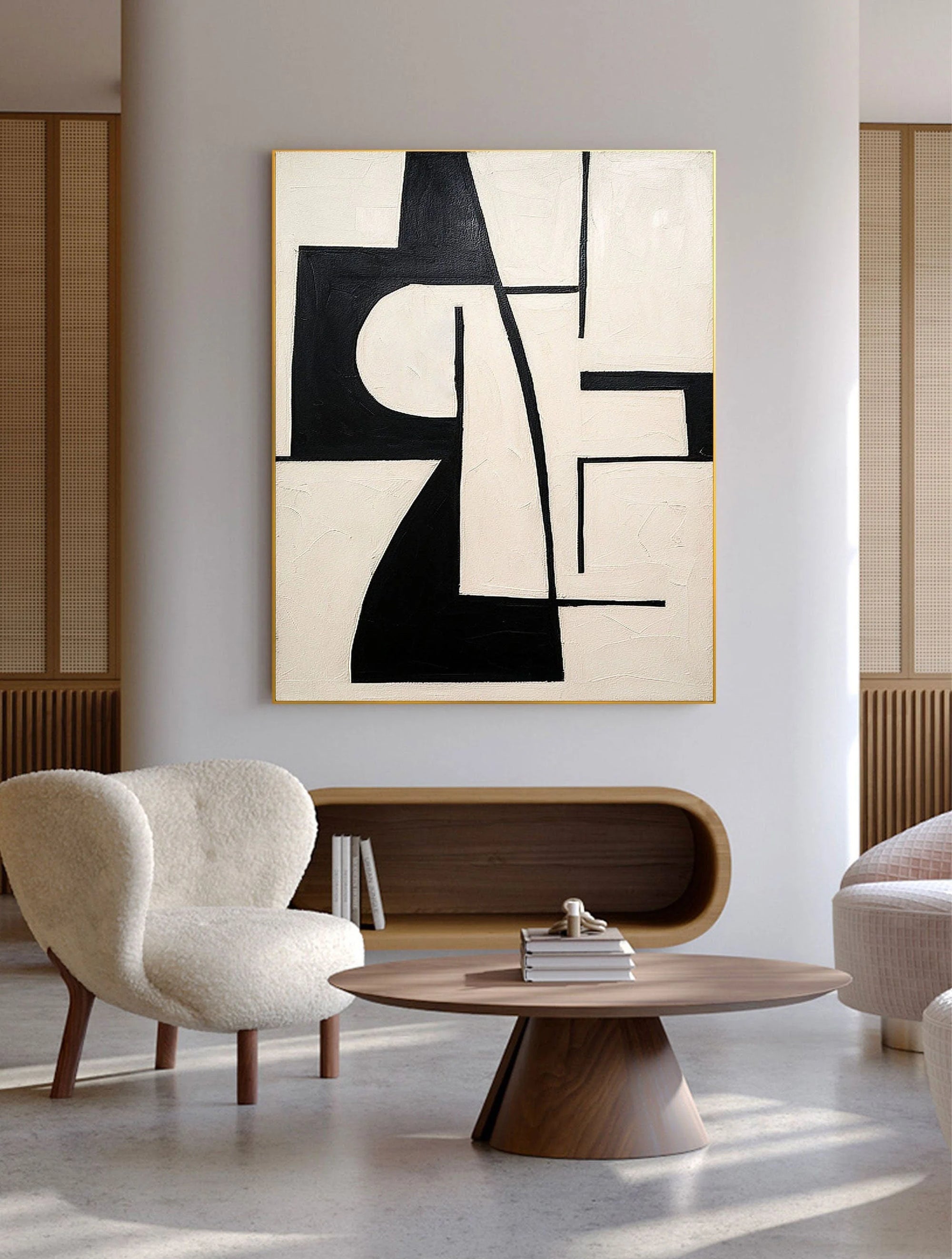 Multicolor Monochrome Balance Abstract Geometric Art - Artwallpainting