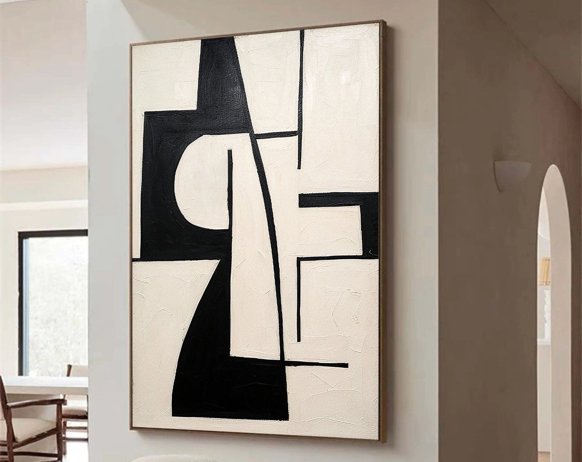 Multicolor Monochrome Balance Abstract Geometric Art - Artwallpainting