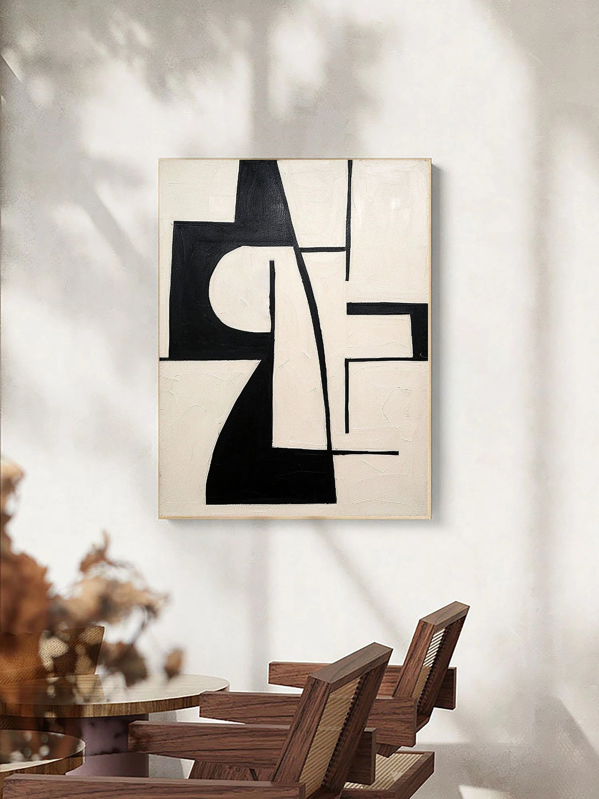 Multicolor Monochrome Balance Abstract Geometric Art - Artwallpainting