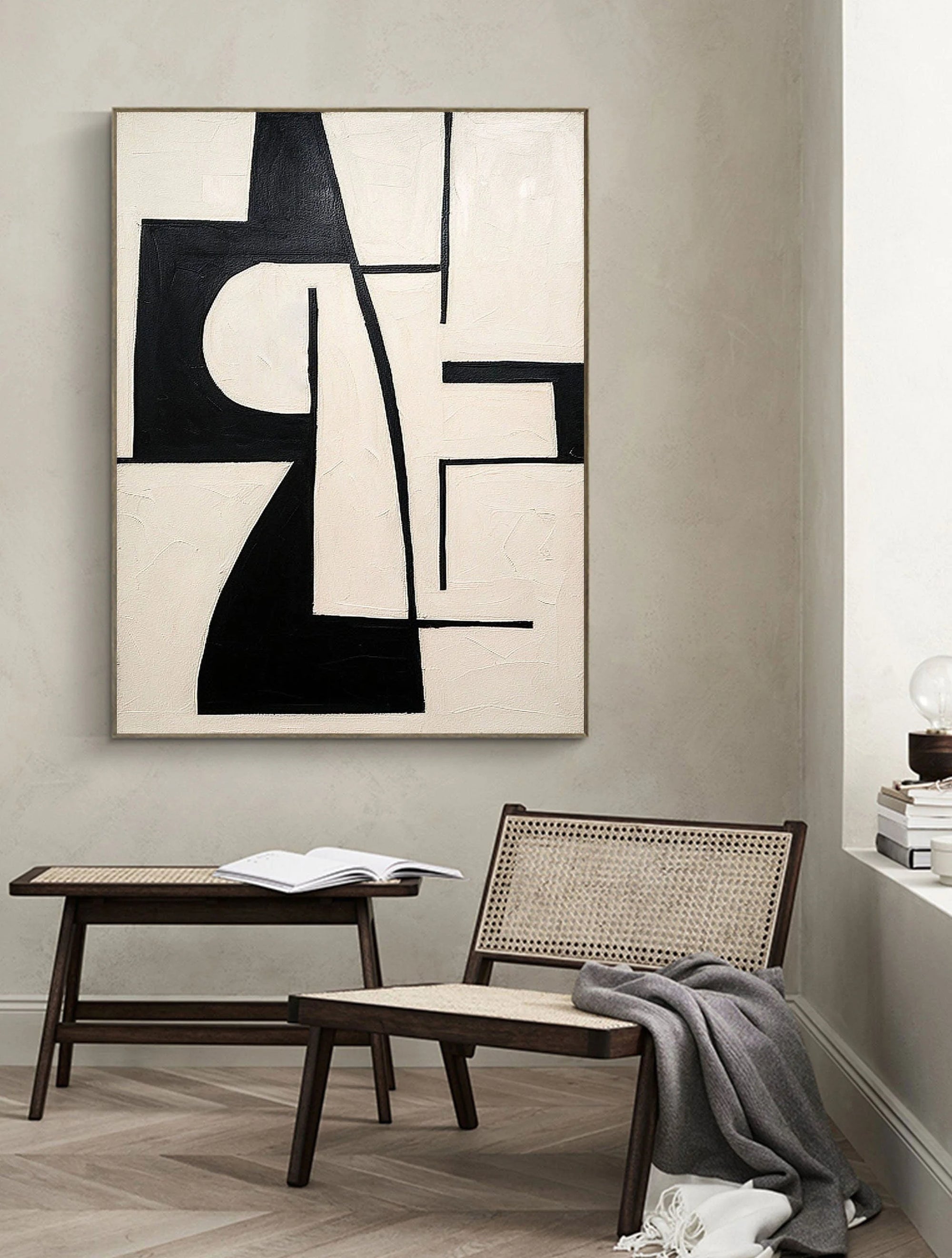 Multicolor Monochrome Balance Abstract Geometric Art - Artwallpainting