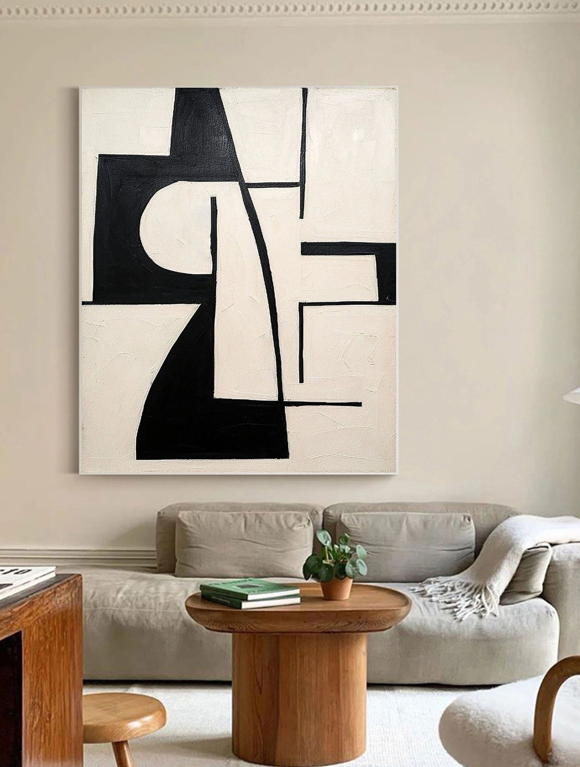 Multicolor Monochrome Balance Abstract Geometric Art - Artwallpainting