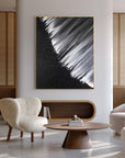 Multicolor Monochrome Cascade Abstract Textured Canvas Art - Artwallpainting