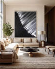 Multicolor Monochrome Cascade Abstract Textured Canvas Art - Artwallpainting