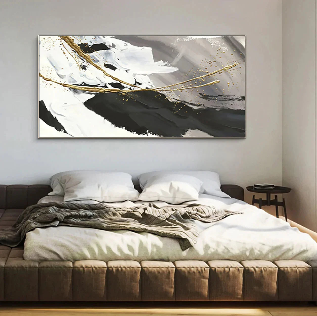 Multicolor Monochrome Contrast-Minimalist Living Room Space Magic Wall Art - Artwallpainting