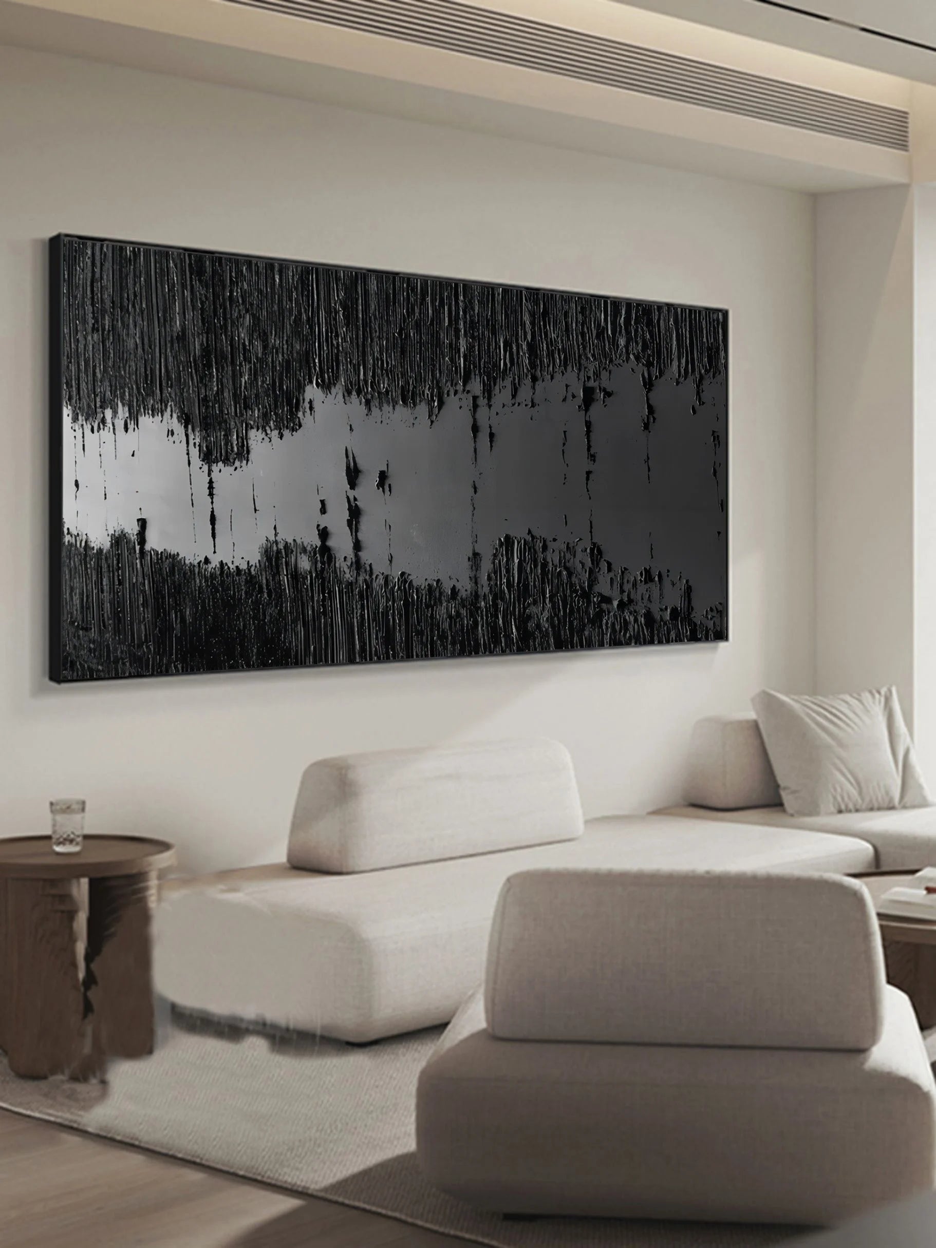 Multicolor Monochrome Depth Textured Abstract Art - Artwallpainting